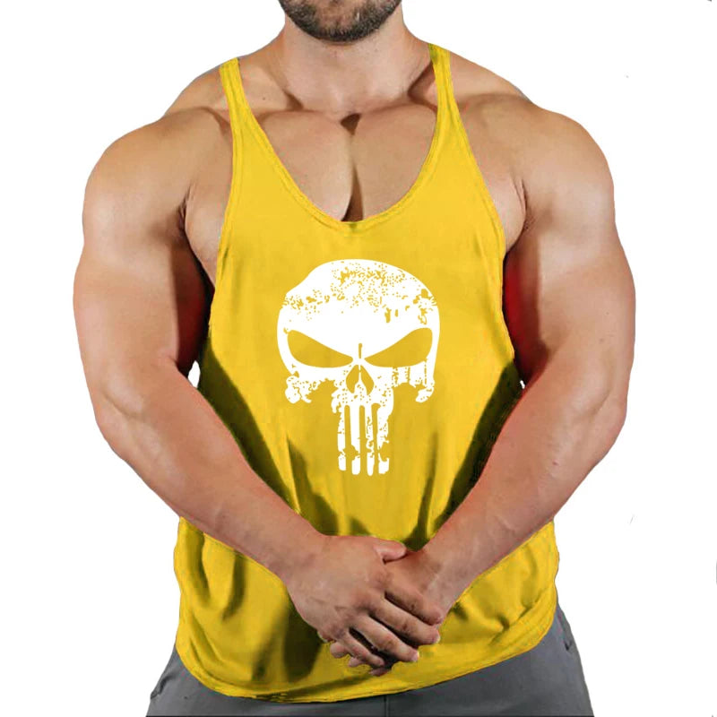 gym shirt skull