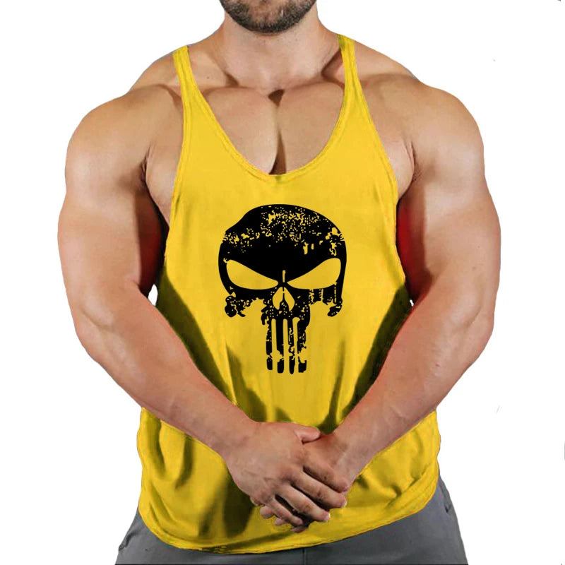 gym shirt skull